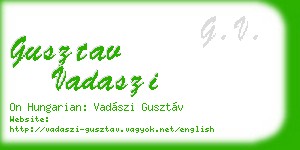 gusztav vadaszi business card