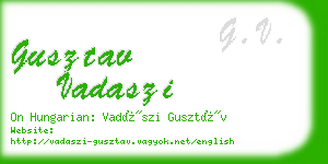 gusztav vadaszi business card